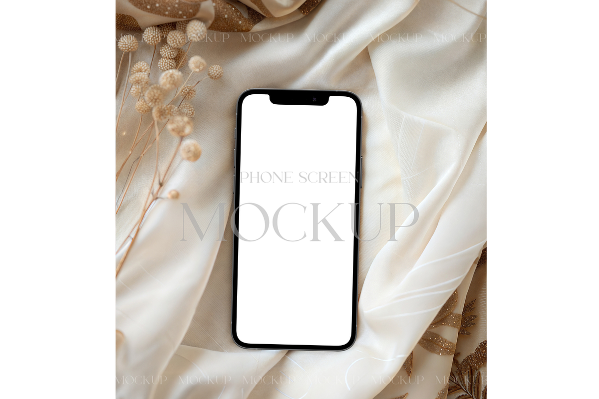Minimal Cream Phone Screen Mockup, a Product Mockup by MockupWizard (Photo 1 of 3)