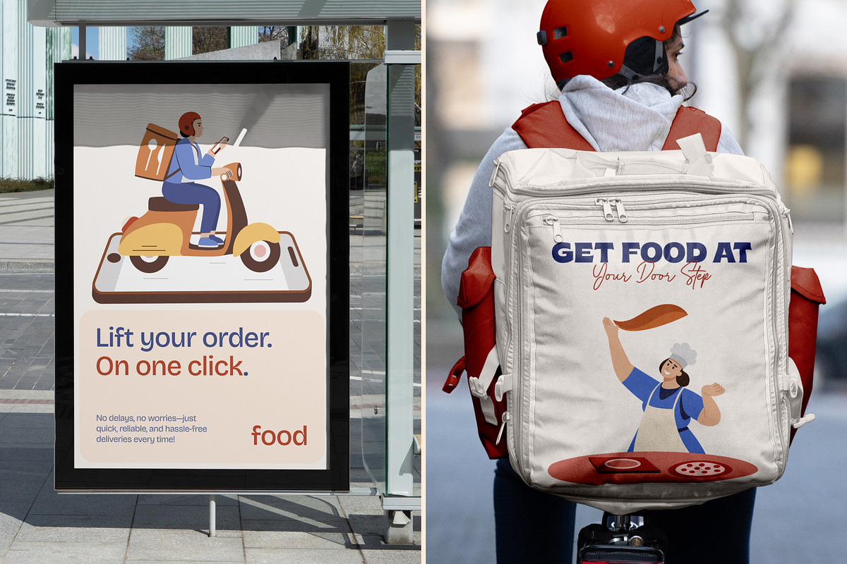 Food and Delivery Illustration Set, a Food Illustration by Vectors Market (Photo 3 of 9)