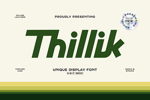 Thillik, a Font by Imoodev