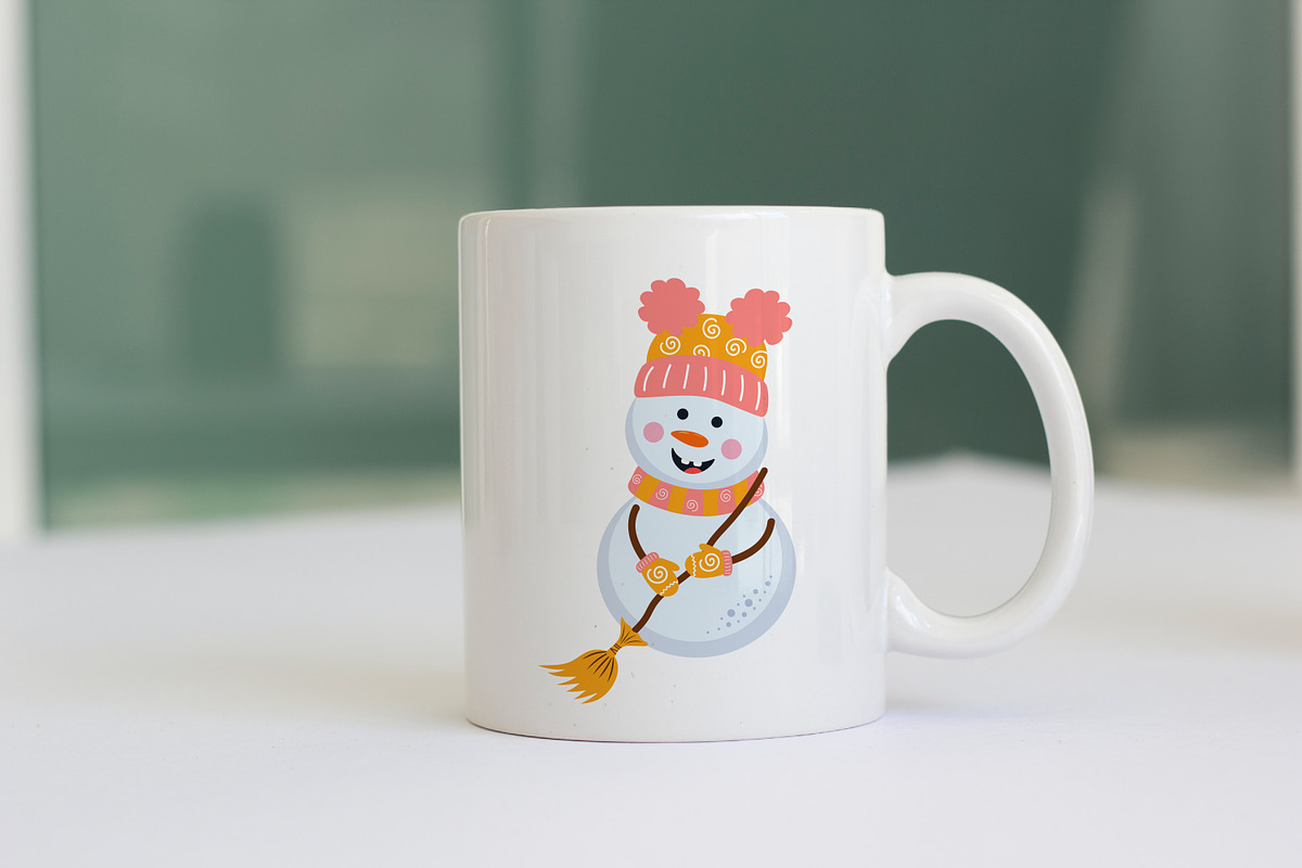 Cute snowmen set, a Seasonal Illustration by JulyGart (Photo 4 of 5)
