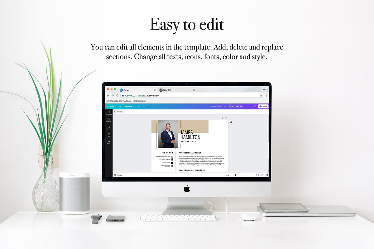 Clean Canva CV Template Pack | Canva, a Resume Template by Lux Resume (Photo 6 of 8)