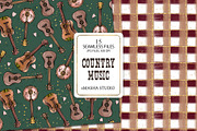 Country Music Seamless Patterns, a Pattern Graphic by Masha  Studio (Thumbnail 7 of 8)