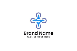 Letter S with Drone Logo, a Branding & Logo Template by Evloxx Studio