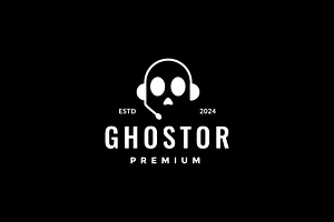 skull music headphone modern logo, a Branding & Logo Template by devastd