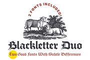 Blackletter Duo | TWO VINTAGE FONTS, a Blackletter Font by Jeffry Macpherson Visuals (Thumbnail 1 of 5)