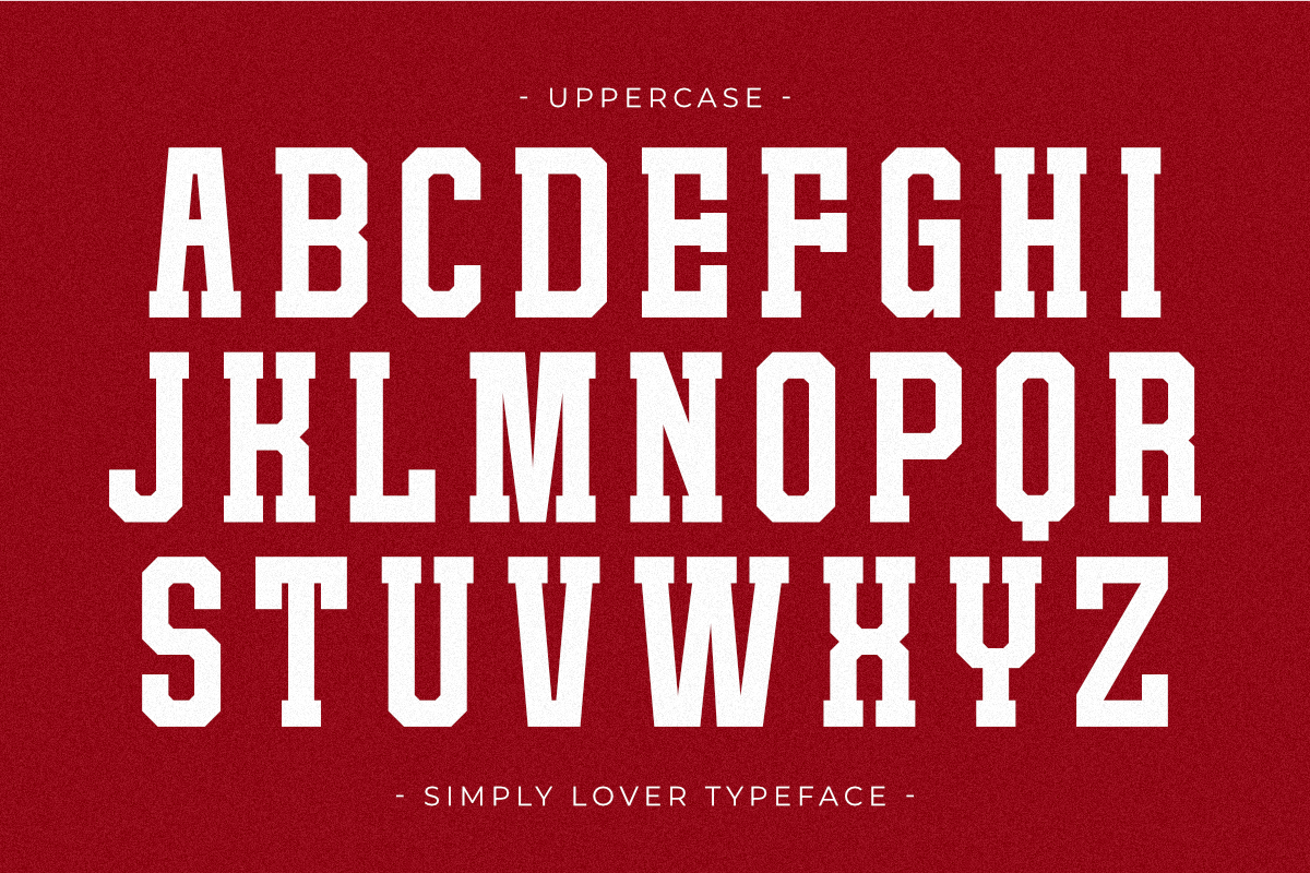 Simply Lover - Display Typeface, a Slab Serif Font by Pian45 Studio (Photo 5 of 8)