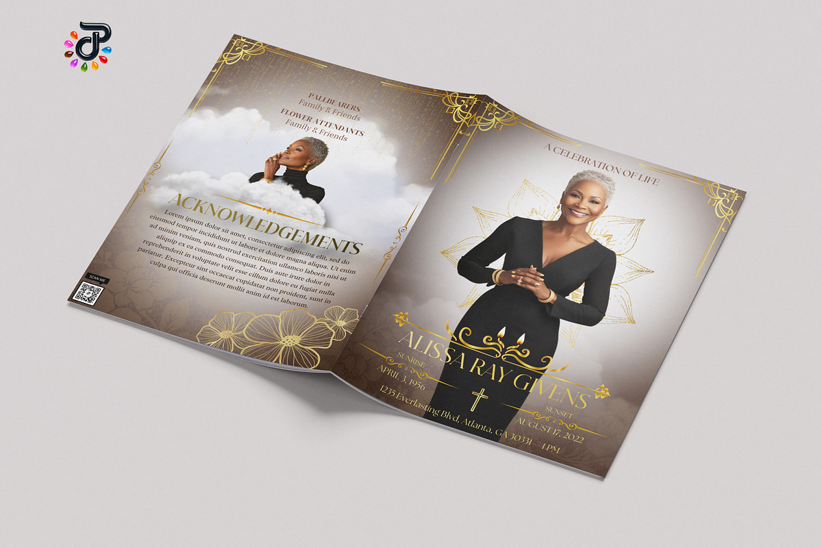 Elegant Canva Obituary Template, a Brochure Template by Protech Design ENT (Photo 5 of 9)