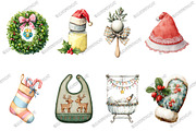 Baby's 1st Christmas Festive Clipart, a Graphic by designcity5 (Thumbnail 3 of 5)