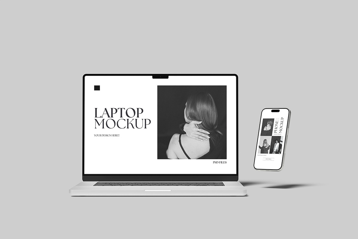 Laptop and Phone Mockup, an iPhone Mockup by Graphiculon (Photo 5 of 11)