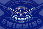 Swimming logo, emblem and design, a Branding & Logo Template by swarnstudio (Thumbnail 2 of 3)