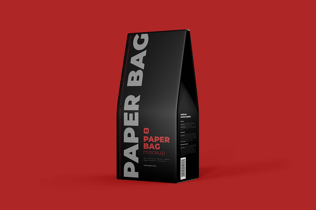 Paper Bag Mockup. Half Side - L view, a Packaging Mockup by easymock (Photo 9 of 11)
