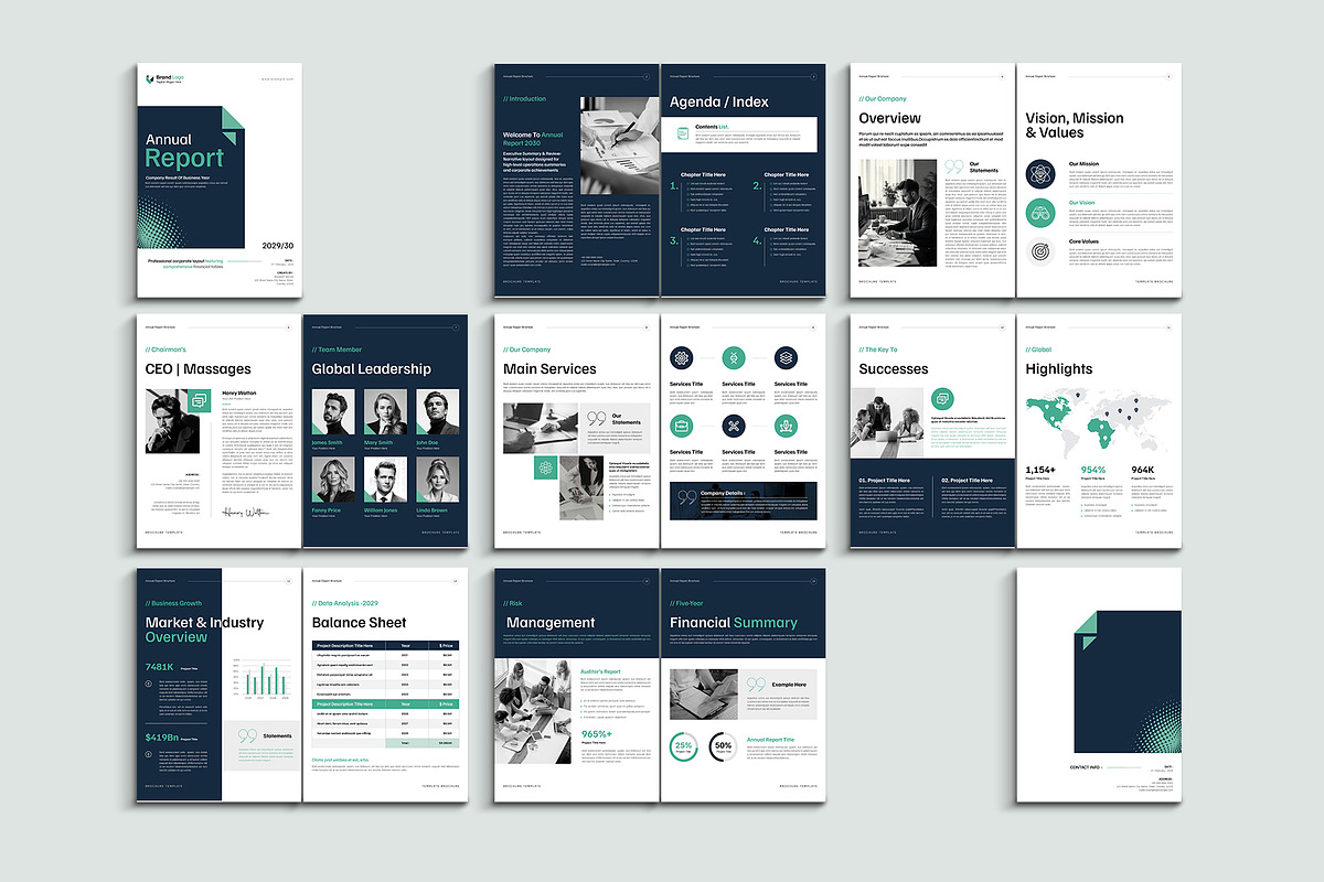 Annual Report Template, a Brochure Template by Cleffon_Graphic_Studio (Photo 7 of 7)