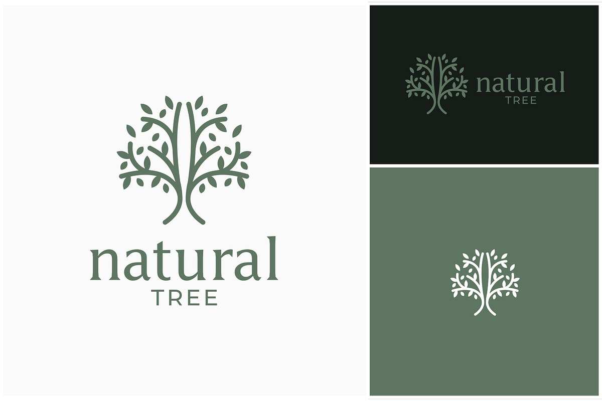 Spring Tree Leaves Branch Line Logo, a Branding & Logo Template by ika trisiana (Photo 2 of 2)
