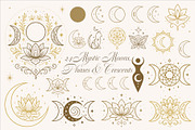 Mystic Lotus & Moon Ornaments, an Object Graphic by Christine Krahl (Thumbnail 11 of 16)