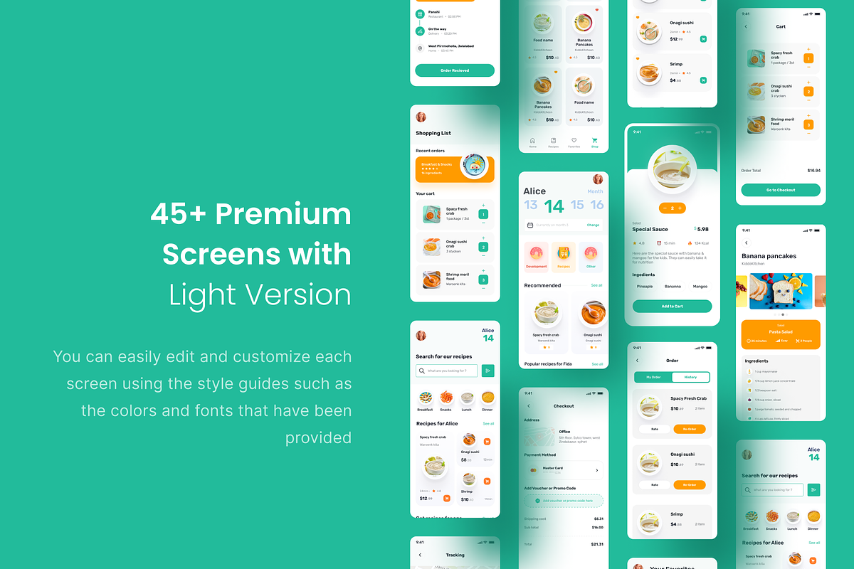 Baby food apps ui kit, a Device Mockup by Sylgraph (Photo 5 of 8)