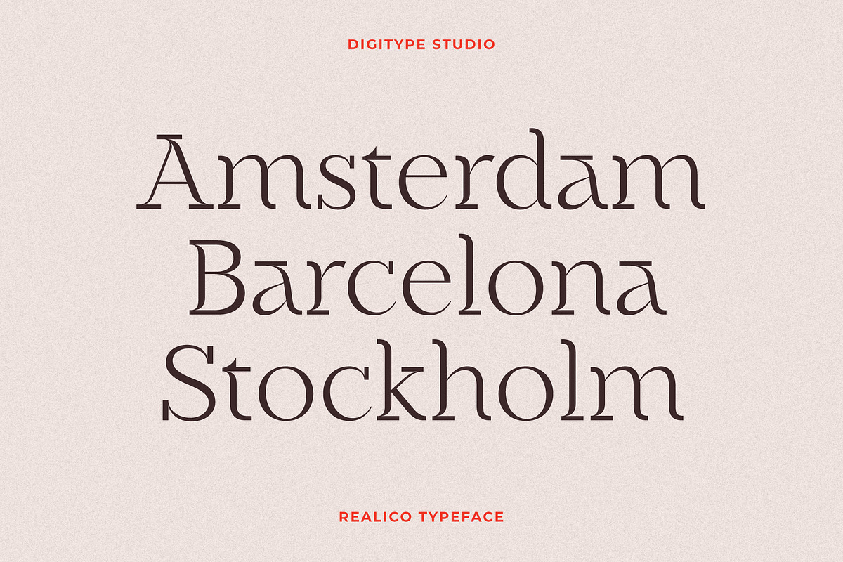 Realico Font, a Font by Digitype Studio (Photo 3 of 10)