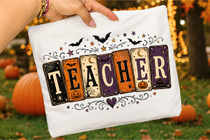 Teacher Halloween PNG,Spooky, a Seasonal Illustration by Libby Wishes