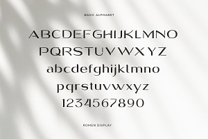 Romen Display Modern Typeface