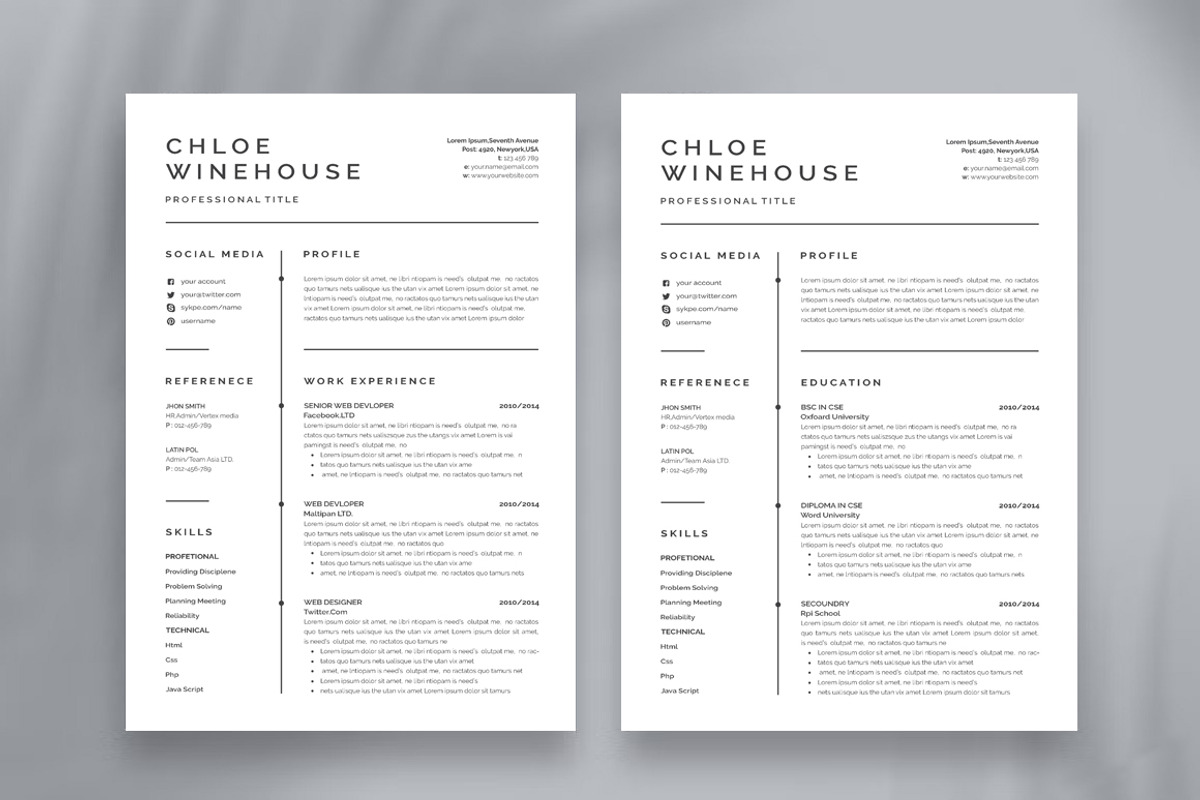 ATS Resume For Google Docs And Word, a Resume Template by Blackcloud_Creations (Photo 4 of 6)