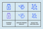 Medical Line Icons, an Outline Icon by Abstracto-Create (Thumbnail 3 of 6)