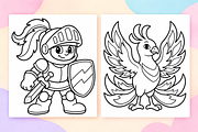 Fairytale Coloring Pages Vol. 3, an Object Illustration by Inkivelle Studio (Thumbnail 2 of 3)
