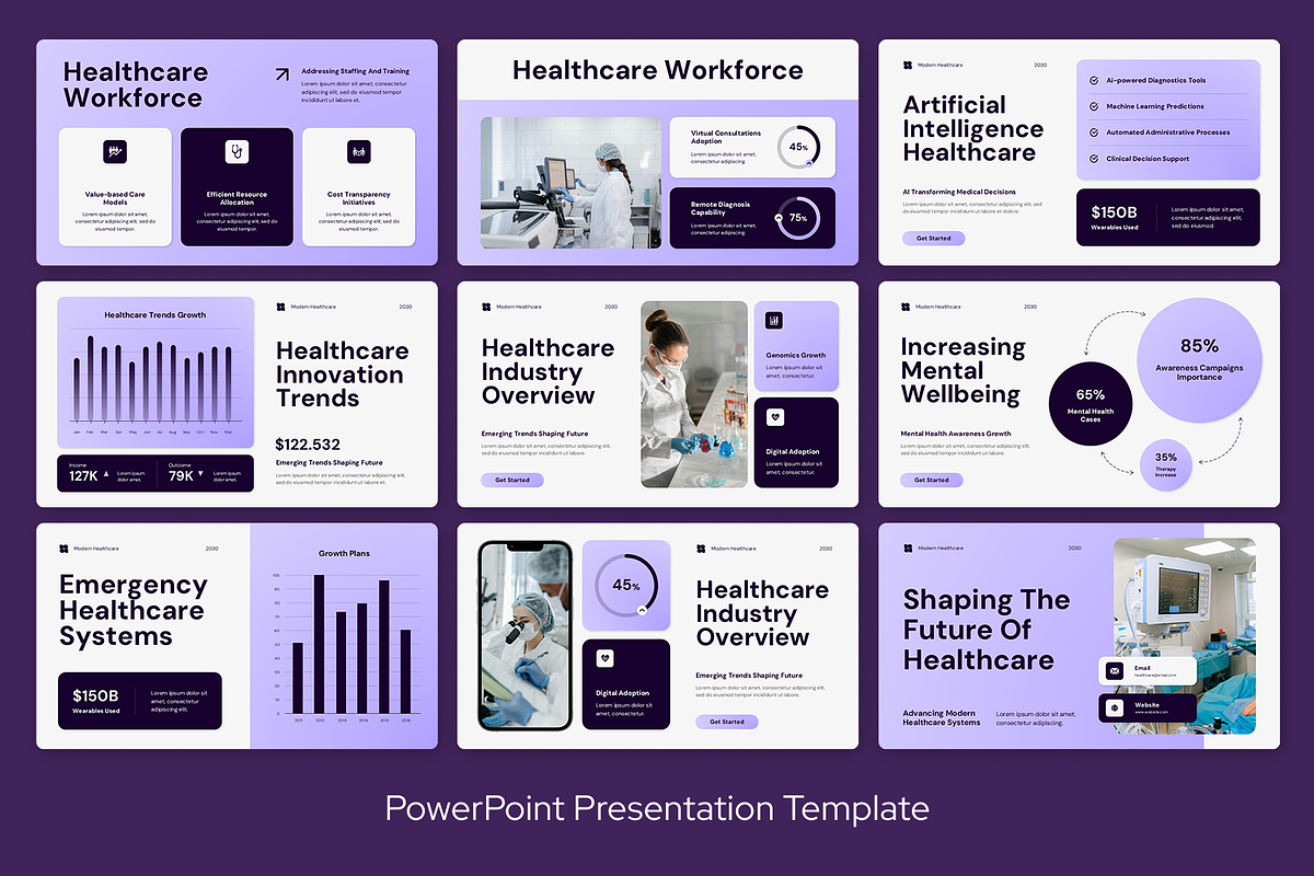 Purple Pink Healthcare & Medical, a Presentation Template by Sixtemp (Photo 3 of 3)