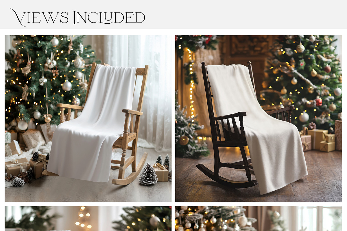 Christmas Fleece Blanket Mockups, a Product Mockup by mock-ups (Photo 2 of 11)