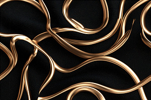 Seamless pattern flowing golden liquid lines forming an abstract, a Pattern Graphic by Studio ANNA