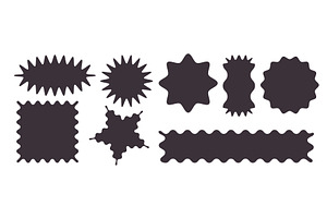 Scallop shape silhouettes set, an Object Illustration by art PVP - market