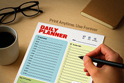 Digital & Printable Daily Planner, a Templates & Theme by Crop Marks Mockups Design (Thumbnail 1 of 4)
