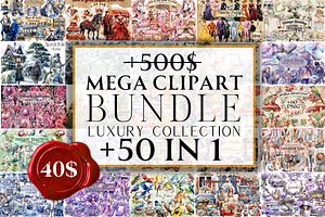 Clipart Bundle -50 in 1 | Big Set