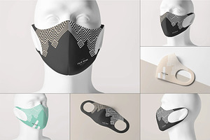 Face Mask Mock-up, a Mask Mockup by zippypixelstudio