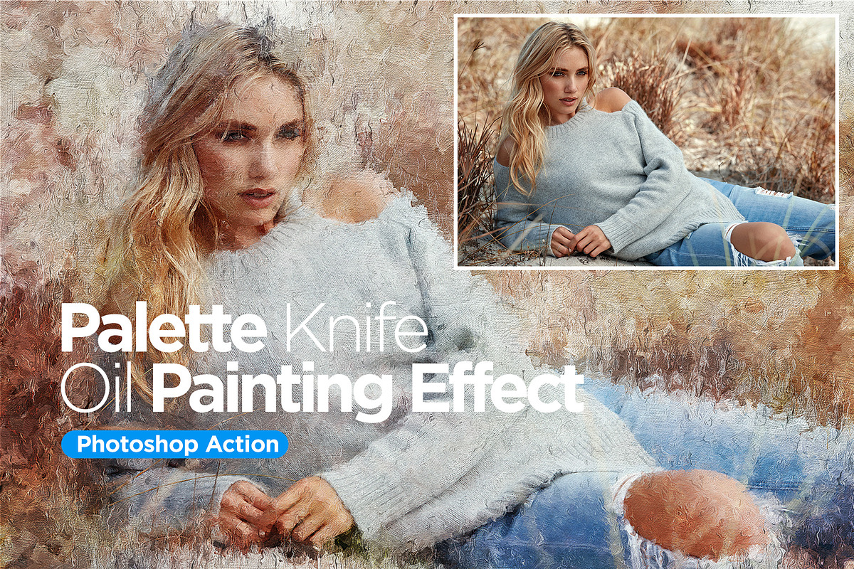 Palette Knife Oil Painting - Action, an Action Add-On by GraphicBerg (Photo 9 of 11)