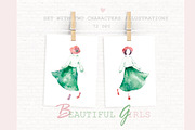 Beautiful girls, an Illustration by Knysh Ksenya (Thumbnail 3 of 7)