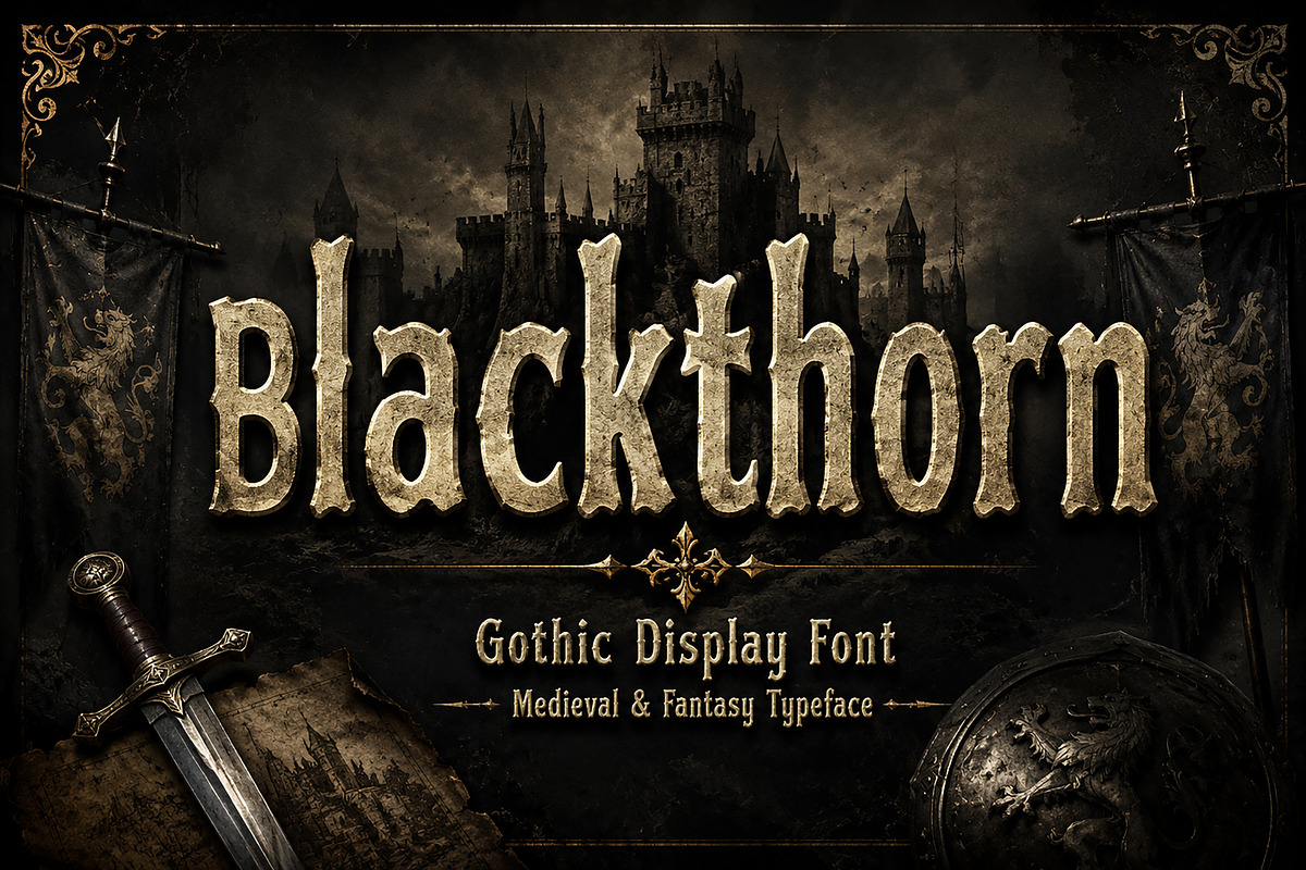 Blackthorn, a Blackletter Font by Wow Magic (Photo 1 of 4)