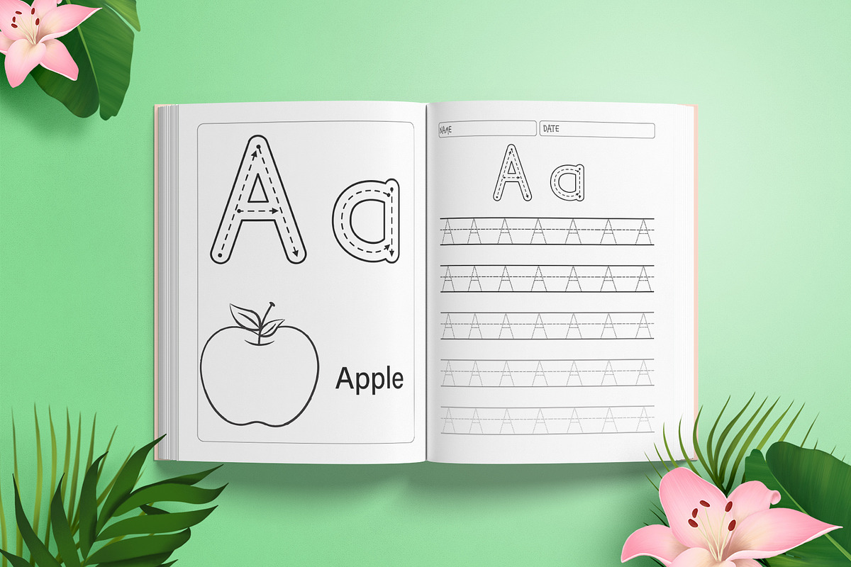Preschool letter tracing workbook, a Stationery Template by Designmela01 (Photo 3 of 7)