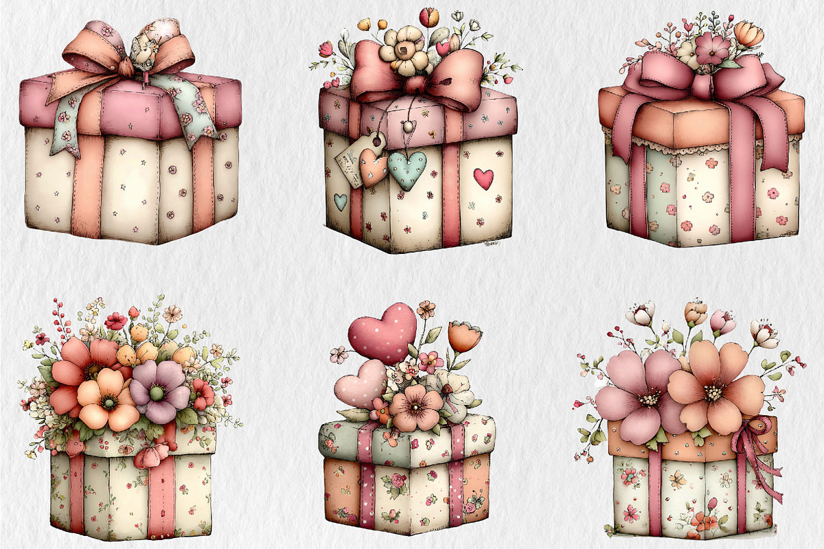 Mother's Day Gift Box Clipart, an Illustration by Rose Art (Photo 4 of 5)