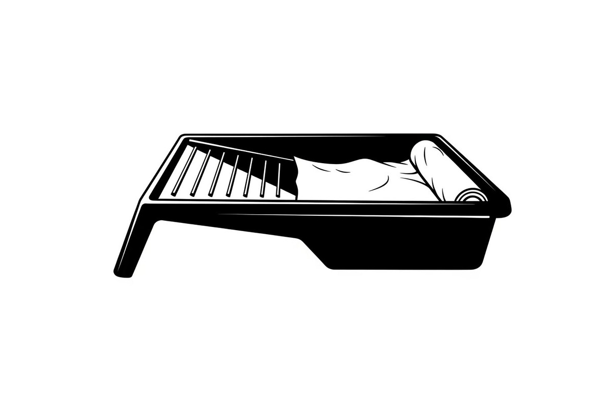 Paint Roller Tray Icon Silhouette, an Icon by hafijul (Photo 8 of 10)