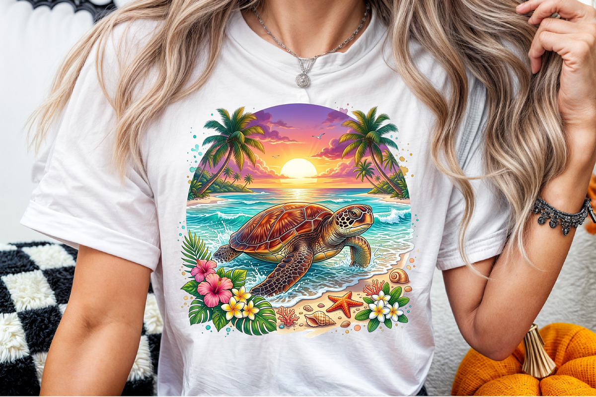 Sea Turtle Png, Summer Png, Beach, a Seasonal Illustration by Sublimation Artist (Photo 6 of 9)