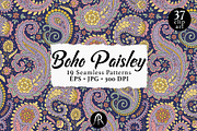 Boho Paisley Patterns & Motifs, a Pattern Graphic by Rose Design (Thumbnail 1 of 13)