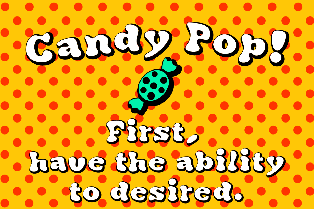 Candy Pop! bubble font preview 2