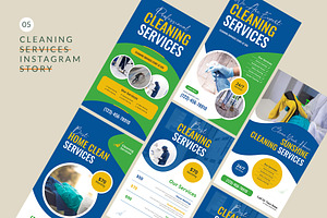 Cleaning Services Instagram Story, a Social Media Template by Pixelpick