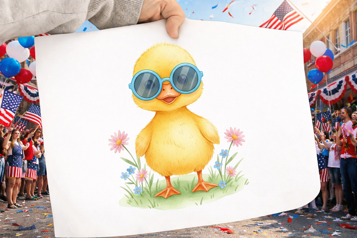 Whimsical Summer Duck Clipart, an Illustration by GatewayDesign (Photo 3 of 5)