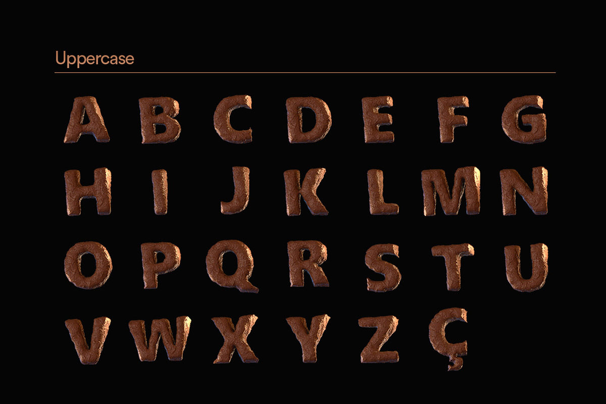 Pack Choco 3D Typography, a Texture Illustration by Celega Store (Photo 3 of 6)