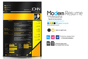 Modern CV & Resume, a Resume Template by Micro Designs (Thumbnail 1 of 4)