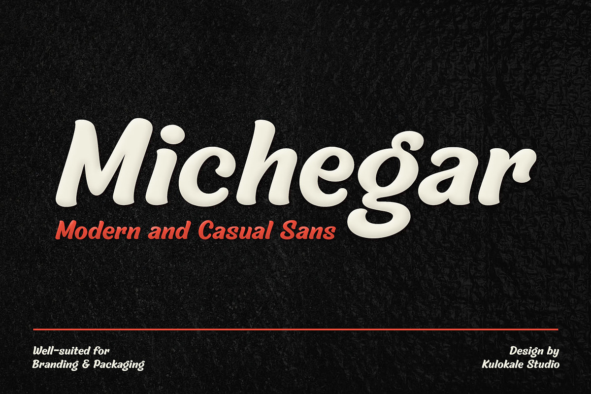 Michegar - Modern and Casual Sans, a Sans Serif Font by Kulokale (Photo 9 of 9)