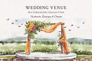 Watercolor Wedding Venue, an Illustration by Yorda Studio (Thumbnail 1 of 9)