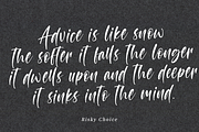 Risky Choice - Brush Script, a Script Font by Quothron (Thumbnail 6 of 6)