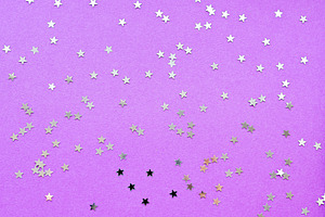 Purple background with silver stars