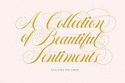 Roselvine Greetings Romantic Script, a Script Font by Letterhend Studio (Thumbnail 2 of 10)